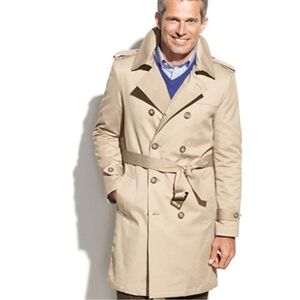 Lauren Ralph Lauren Cotton Water Repellent Double-Breasted Belted Trench Coat